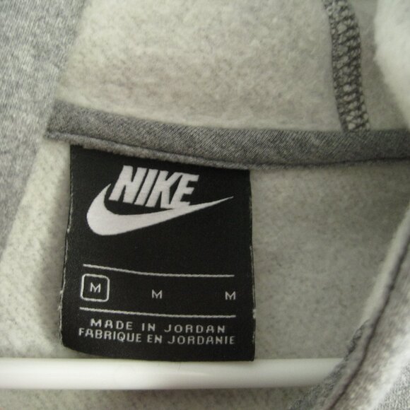 Nike Boys Sportswear Club Full-Zip Fleece Hoodie Light Grey Sz M Cotton Blend - Picture 3 of 7